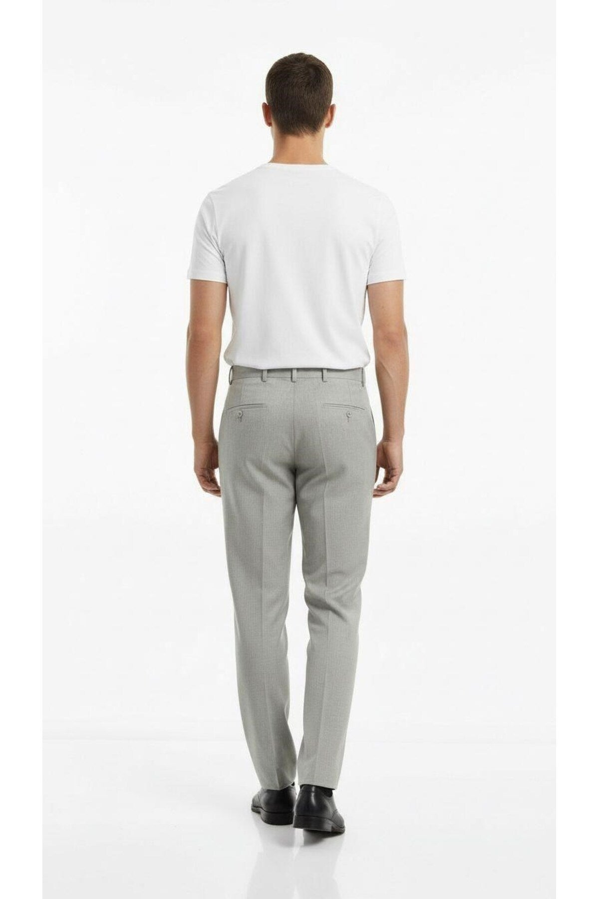 Erkek Slim Fit Klasik Kumaş Pantolon – Dar Kesim, Günlük ve Ofis Kullanımına Uygun Şık Tasarım - Gri
