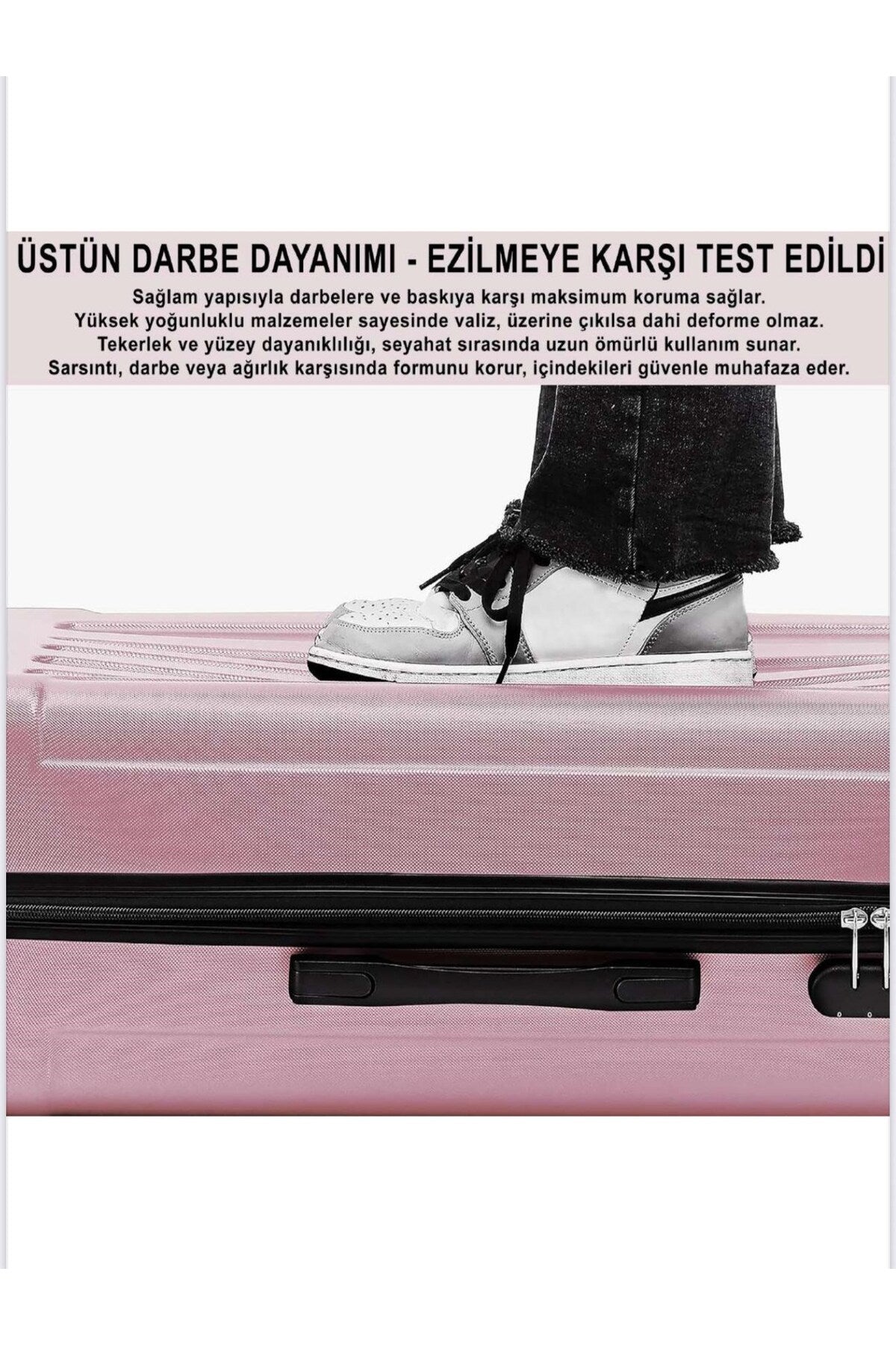 ABS Ultra Hafif Sert Kaplama Valiz Luna - Pembe
