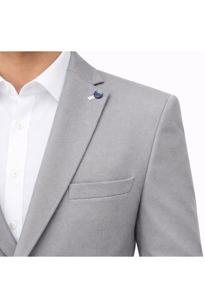 Erkek Açık Füme Slim Fit Blazer Ceket – Tek Düğme, Modern Kesim - Gri