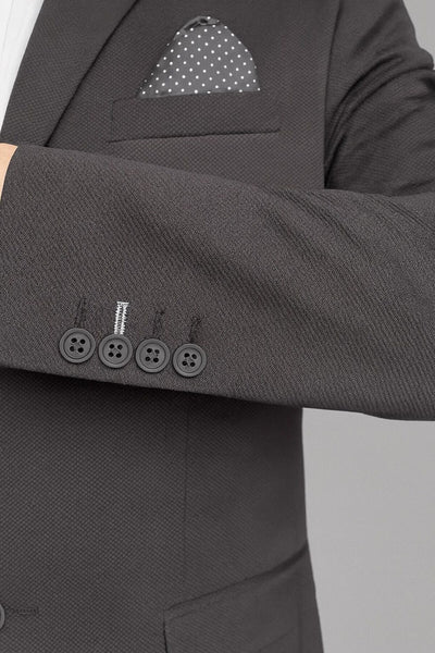 Erkek Siyah Blazer Ceket – İtalyan Kesim, Tek Düğmeli,Çift Yırtmaçlı Şık Klasik Model - Siyah