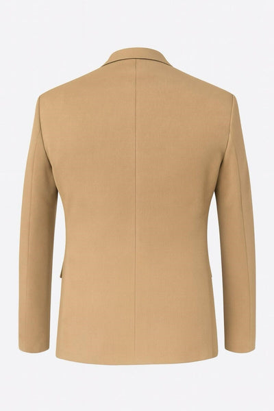 Camel Erkek Blazer Ceket – Esnek Comfort Kumaş, İtalyan Kesim, Tek Düğmeli Slim Fit Şı - Bej