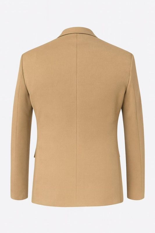 Camel Erkek Blazer Ceket – Esnek Comfort Kumaş, İtalyan Kesim, Tek Düğmeli Slim Fit Şı - Bej
