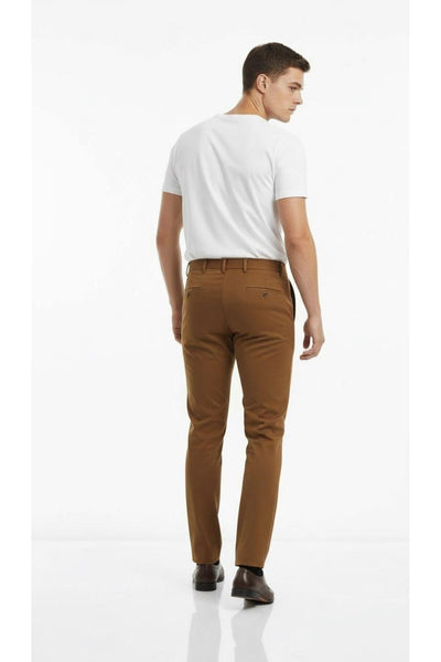 Erkek Slim Fit Klasik Kumaş Pantolon – Dar Kesim, Günlük ve Ofis Kullanımına Uygun Şık Tasarım - Bej