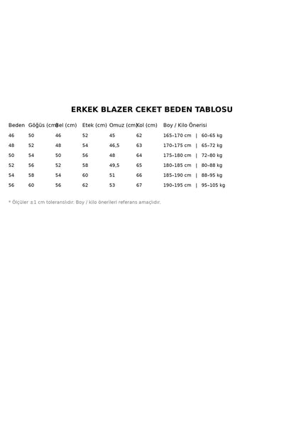 Erkek Slim Fit Çift Düğme Çift Yırtmaçlı Blazer Ceket – Premium Dokulu Kumaş - Turuncu