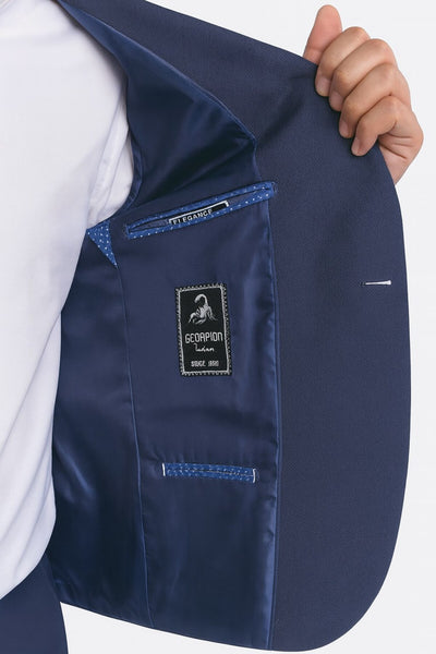 Erkek İtalyan Kesim Tek Düğmeli Blazer Ceket – Klasik ve Modern Şıklık - Lacivert