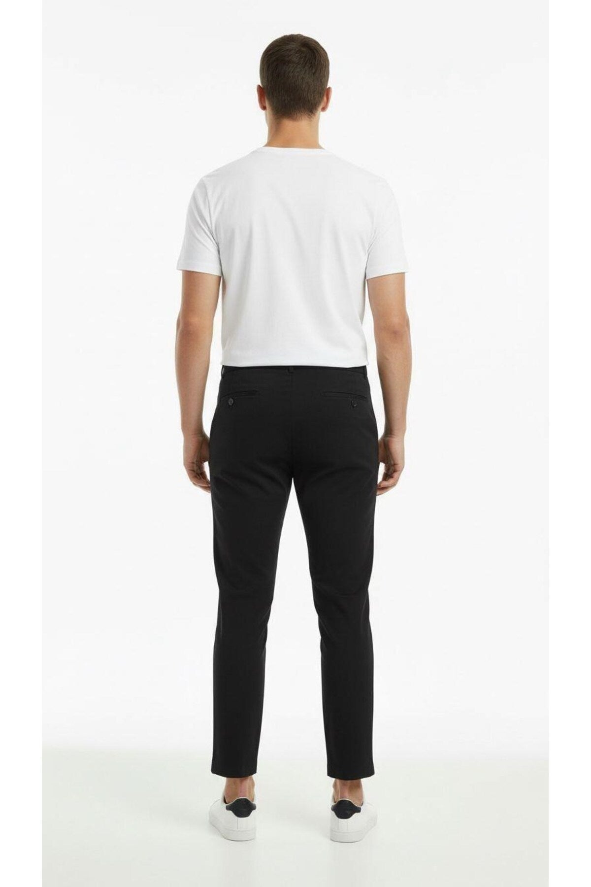 Erkek Slim Fit Klasik Kumaş Pantolon – Dar Kesim, Günlük ve Ofis Kullanımına Uygun Şık Tasarım - Siyah