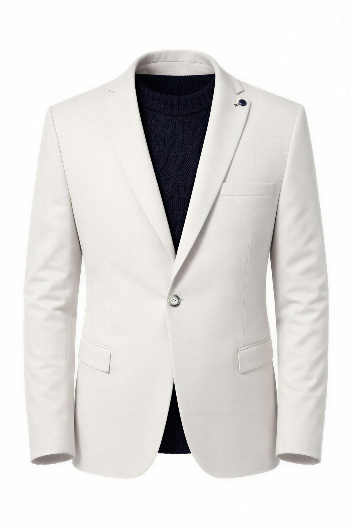 Taş Rengi Slim Fit Erkek Blazer Ceket – Modern Ofis & Davet Stili - Bej