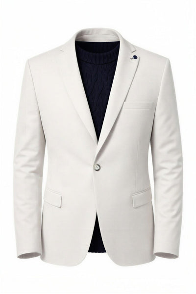 Taş Rengi Slim Fit Erkek Blazer Ceket – Modern Ofis & Davet Stili - Bej
