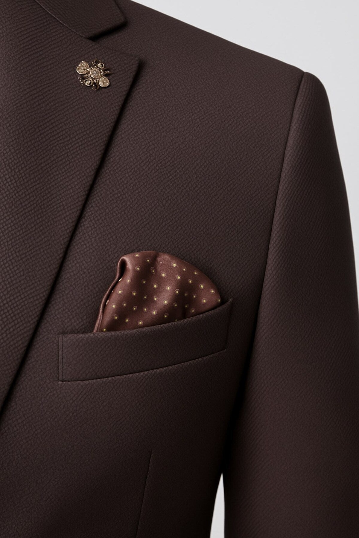 Kahverengi Erkek Slim Fit Blazer Ceket – Şık, Modern, Günlük ve Ofis Kombinlerine Uygun Tek Düğmeli - Kahverengi