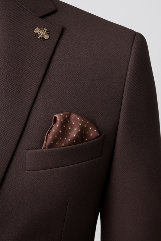 Kahverengi Erkek Slim Fit Blazer Ceket – Şık, Modern, Günlük ve Ofis Kombinlerine Uygun Tek Düğmeli - Kahverengi