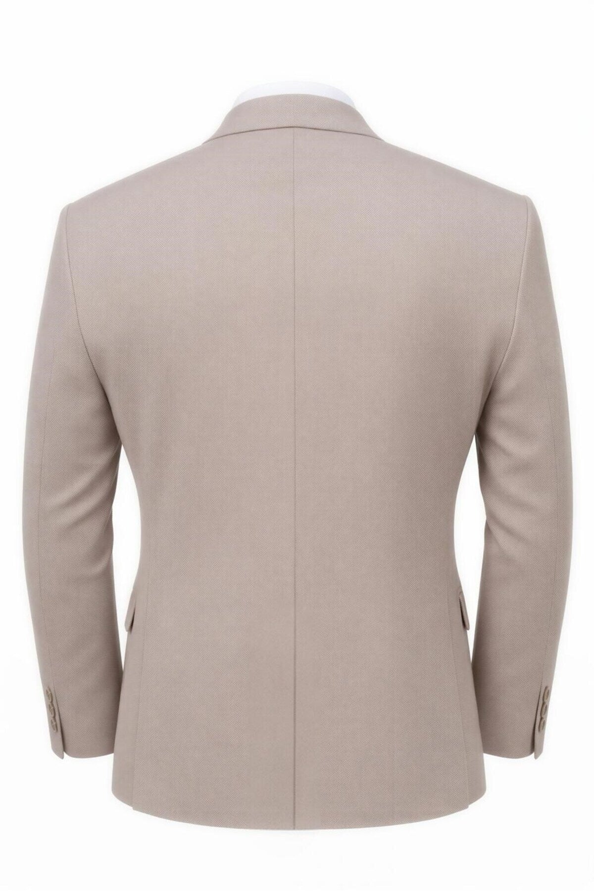 Erkek Slim Fit Tek Düğmeli Blazer Ceket – Vizon Renk, Şık ve Modern Kesim - Bej