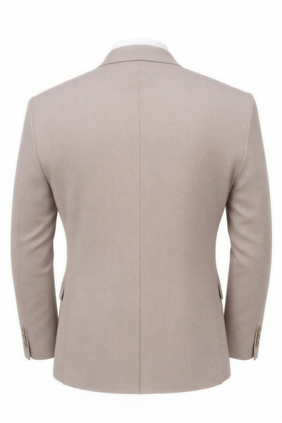 Erkek Slim Fit Tek Düğmeli Blazer Ceket – Vizon Renk, Şık ve Modern Kesim - Bej