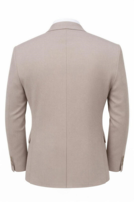 Erkek Slim Fit Tek Düğmeli Blazer Ceket – Vizon Renk, Şık ve Modern Kesim - Bej