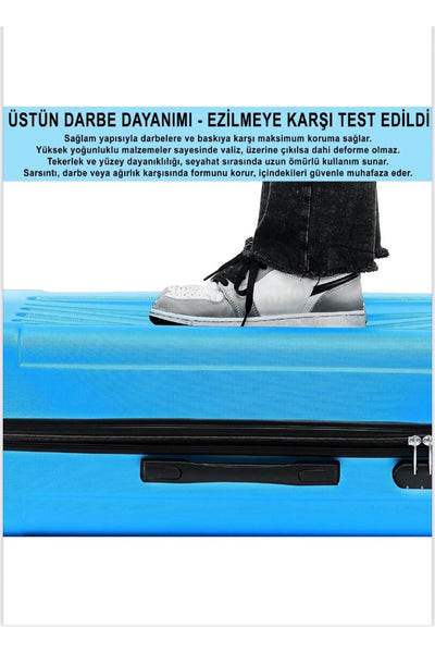 ABS Ultra Hafif Sert Kaplama Valiz Luna - Turkuaz