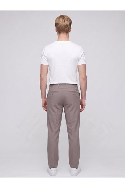 Erkek Yazlık Bağcıklı Kumaş Pantolon – Slim Fit Rahat Kesim Günlük Pantolon - Turuncu