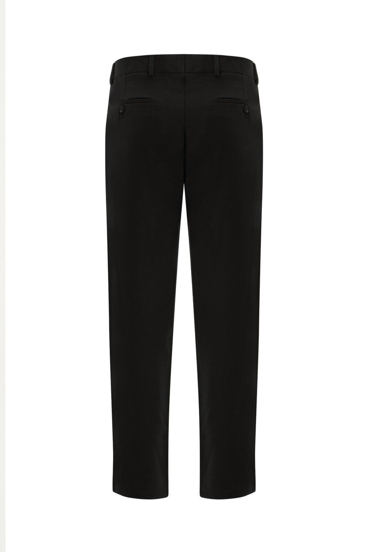 Erkek Slim Fit Klasik Kumaş Pantolon – Dar Kesim, Günlük ve Ofis Kullanımına Uygun Şık Tasarım - Siyah
