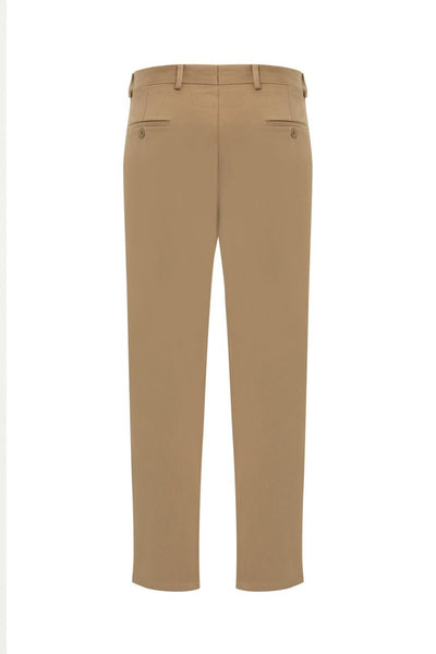 Erkek Slim Fit Klasik Kumaş Pantolon – Dar Kesim, Günlük ve Ofis Kullanımına Uygun Şık Tasarım - Bej