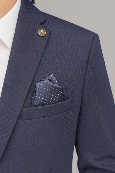 Erkek İtalyan Kesim Tek Düğmeli Blazer Ceket – Klasik ve Modern Şıklık - Lacivert