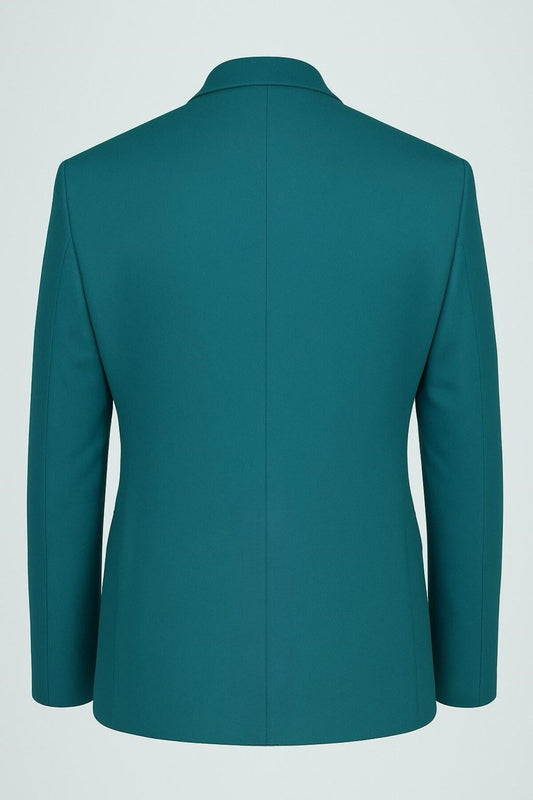 Petrol Yeşili Erkek Blazer Ceket – Esnek Comfort Kumaş, Slim Fit İtalyan Kesim Tek Düğmeli Model - Yeşil