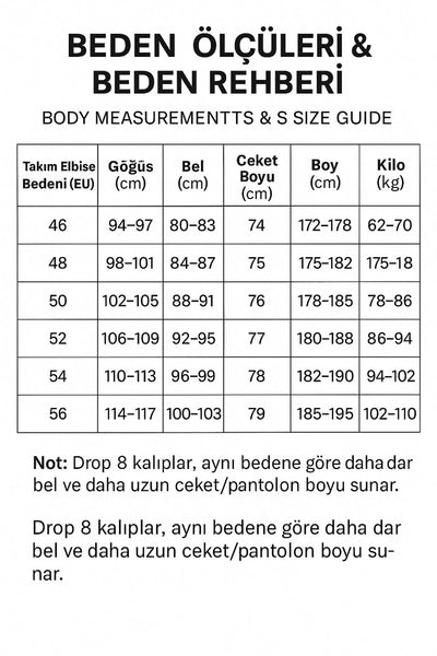 Erkek Regular Fit Poliviskon Takım Elbise – Drop 8 Uzun & İnce Vücut Tipi İçin Klasik Kesim - Gri