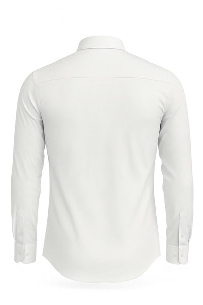 Erkek Beyaz Klasik Gömlek – Slim Fit, Düz Model, Şık Ofis & Günlük Kombin - Beyaz