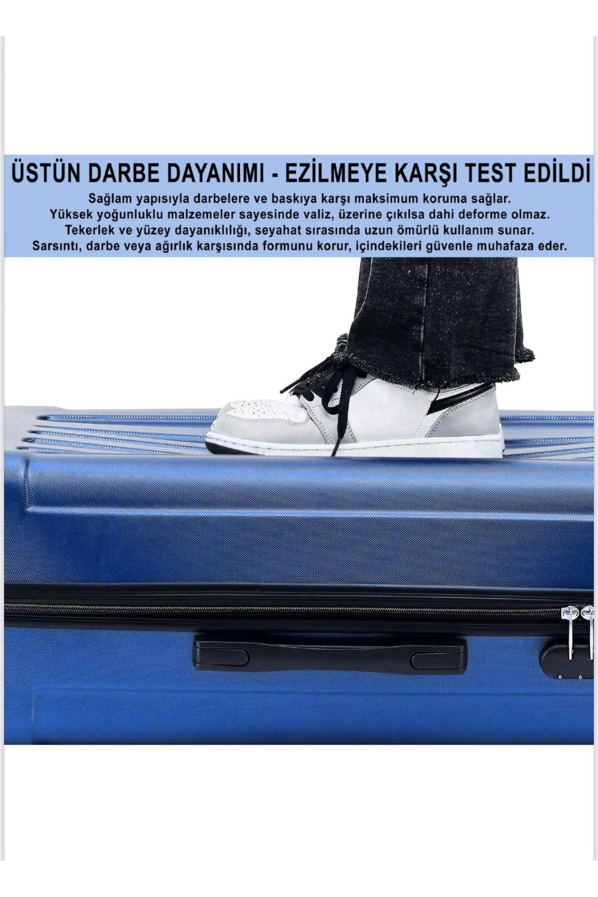 ABS Ultra Hafif Sert Kaplama Valiz Luna - Lacivert