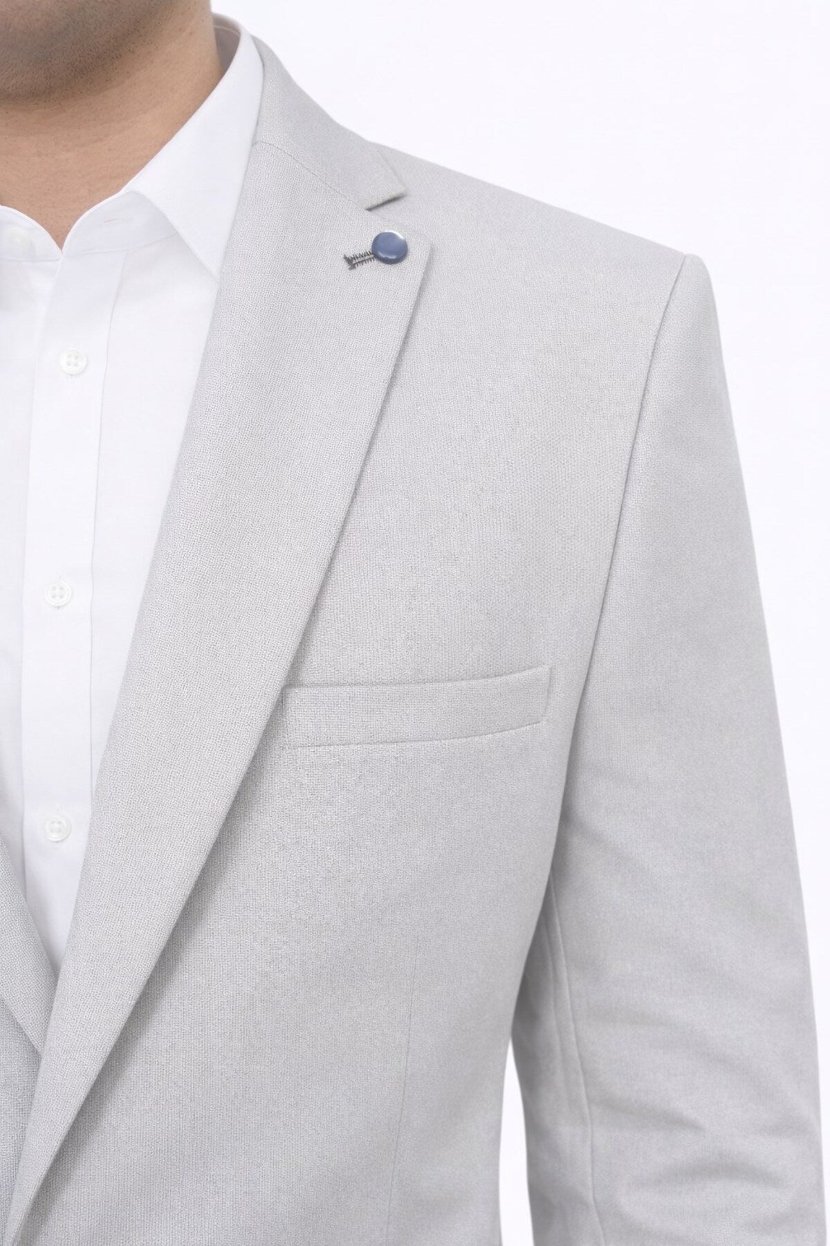 Taş Rengi Slim Fit Erkek Blazer Ceket – Modern Ofis & Davet Stili - Bej