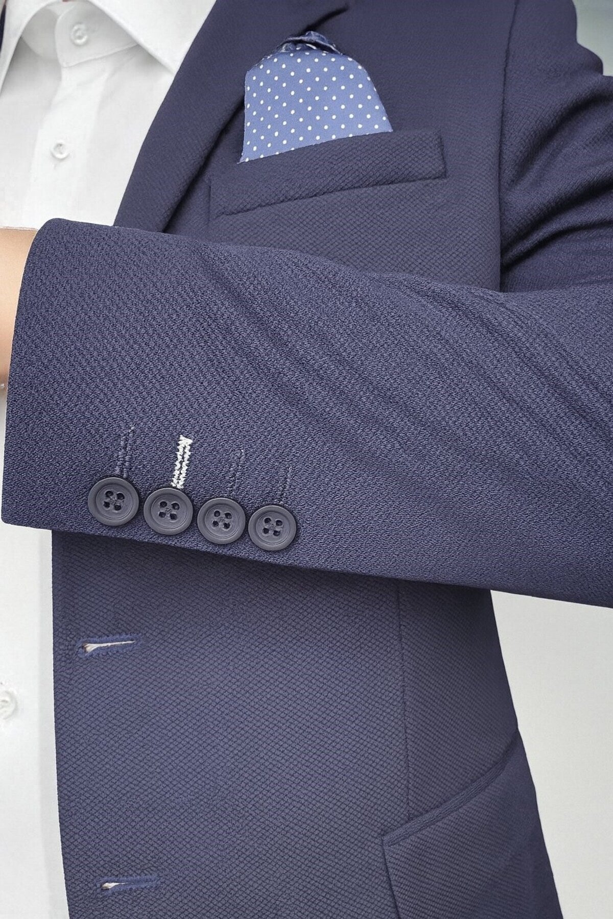 Erkek İtalyan Kesim Tek Düğmeli Blazer Ceket – Klasik ve Modern Şıklık - Lacivert
