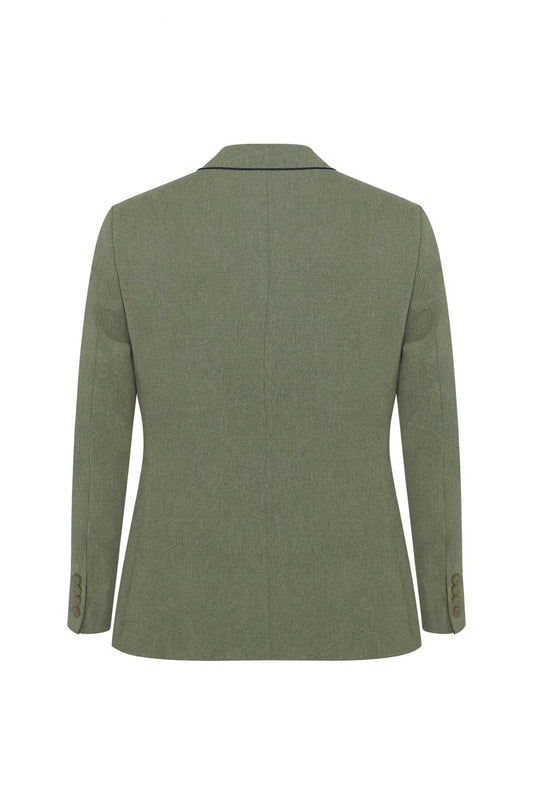 Erkek Slim Fit Blazer Ceket Tek Düğmeli Çift Yırtmaçlı Torba Cepli Yarım Astarlı - Haki