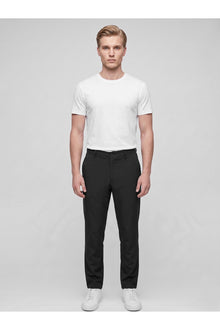Erkek Yazlık Bağcıklı Kumaş Pantolon – Slim Fit Rahat Kesim Günlük Pantolon - Siyah