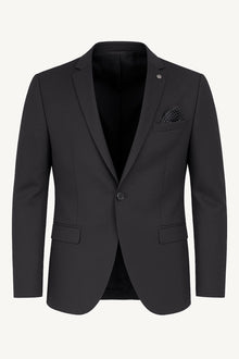 Erkek Siyah Blazer Ceket – İtalyan Kesim, Tek Düğmeli,Çift Yırtmaçlı Şık Klasik Model - Siyah