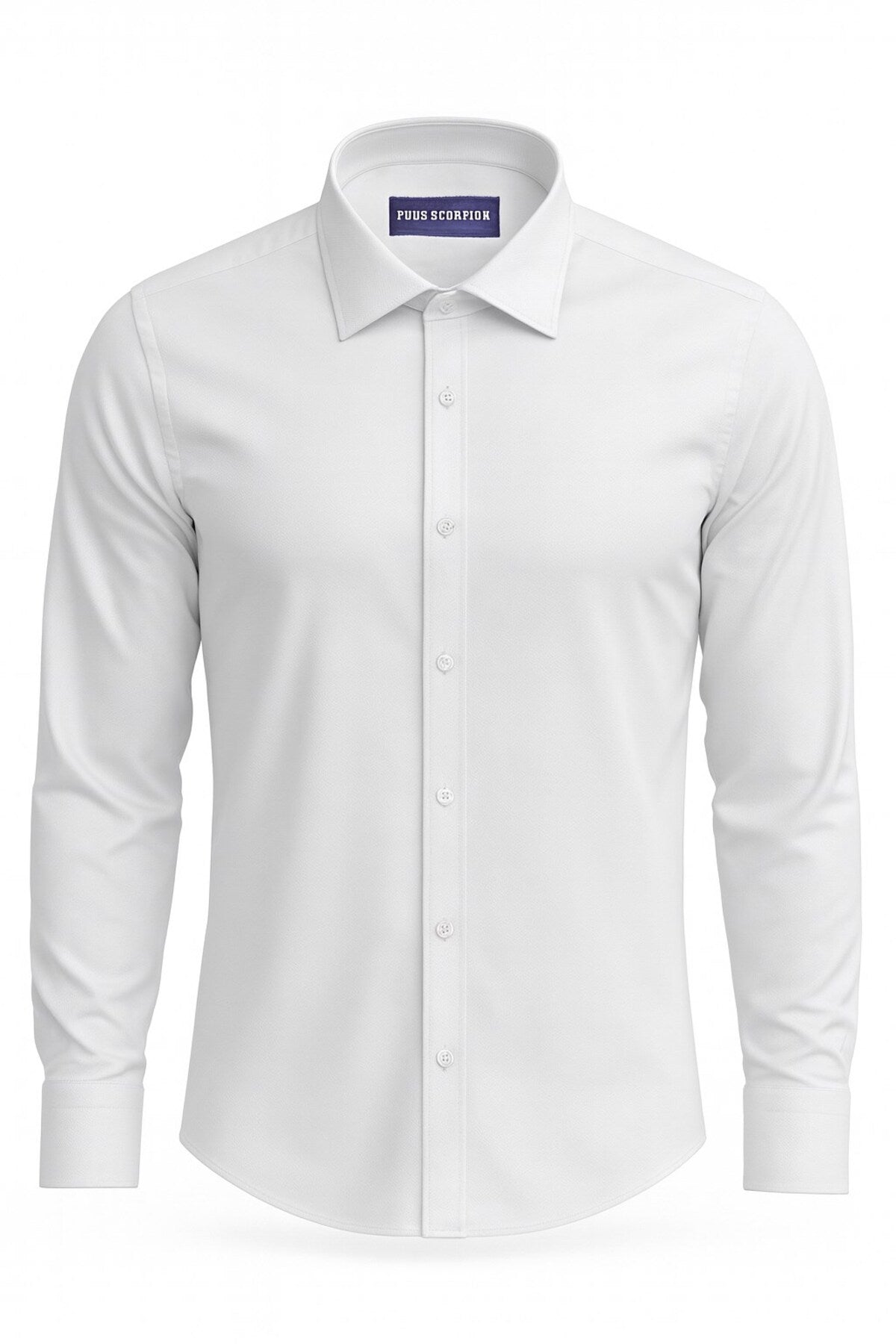 Erkek Beyaz Klasik Gömlek – Slim Fit, Düz Model, Şık Ofis & Günlük Kombin - Beyaz