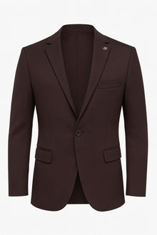 Kahverengi Erkek Slim Fit Blazer Ceket – Şık, Modern, Günlük ve Ofis Kombinlerine Uygun Tek Düğmeli - Kahverengi