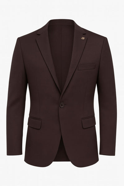 Kahverengi Erkek Slim Fit Blazer Ceket – Şık, Modern, Günlük ve Ofis Kombinlerine Uygun Tek Düğmeli - Kahverengi