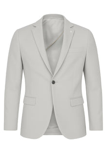 Erkek Açık Gri Blazer Ceket – Slim Fit, Şık ve Hafif Kumaş, Tek Düğmeli - Gri