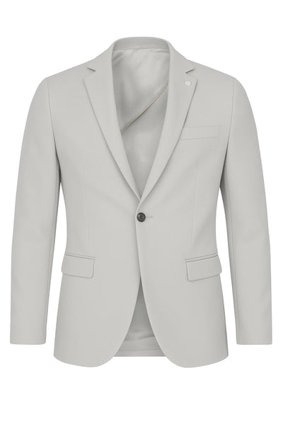 Erkek Açık Gri Blazer Ceket – Slim Fit, Şık ve Hafif Kumaş, Tek Düğmeli - Gri